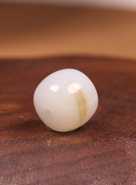 和田玉籽料老型珠圆珠散珠手串