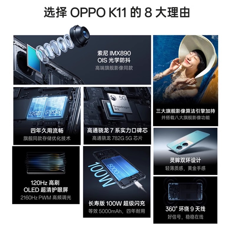 OPPO K11 5G新款上市新款oppo手机官网旗舰店官方正品拍照学生手机oppok11k10k9 - 图2