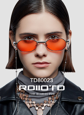 新潮多边形纯钛超轻太阳镜