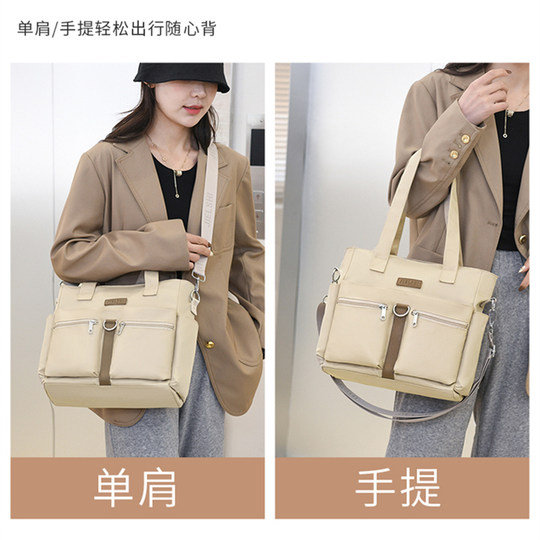 Oxford cloth large handbag women's autumn and winter new versatile mommy shoulder bag crossbody middle-aged women's tote bag commuting