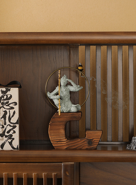 孙悟空倒流香办公桌创意发光摆件