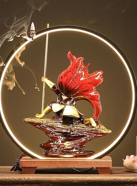 创意斗战胜佛齐天大圣孙悟空倒流香家居客厅茶台茶室装饰送礼摆件