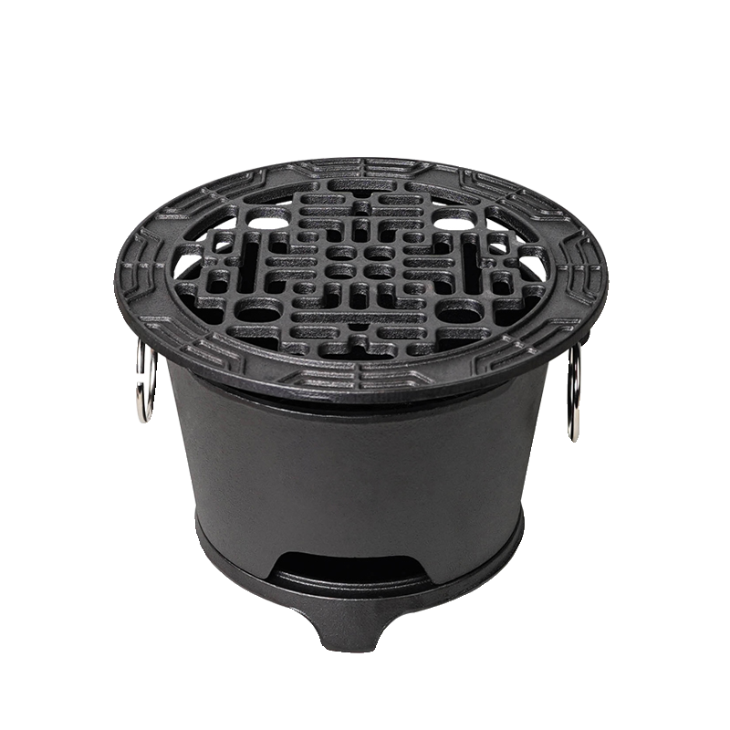 Small happy cast iron barbecue stove for making tea around the stove household charcoal stove outdoor small oven camping picnic barbecue stove