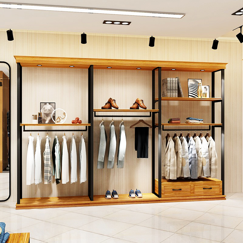 高档男装服装店女装货架金属衣柜展示架挂衣架落地铁艺置物陈列架 - 图2