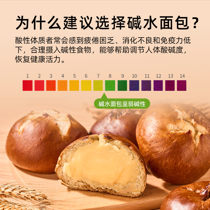 塑动力全麦碱水面包减0低脂卡无蔗糖夹心面包球代餐饱腹欧包点心