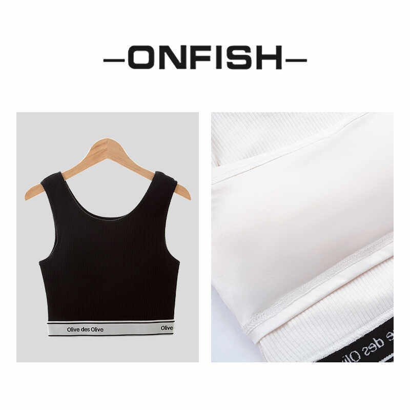 2024春夏原单olive运动美背简约百搭柔软针织背心无痕显瘦FL820