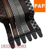 PP Guitar Braces Plant Bass Electric 2023 New Plaid Nylon Ballad Guitar Harness Musical Instrument Accessories