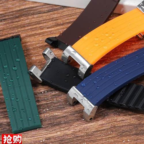 适配卡西欧GfST-B100手表带硅胶男钢铁之心W300/400G改装凹口橡胶 - 图2