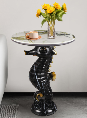 卡通可爱沙发侧边角几动物造型床头柜小茶几可移动圆形桌子阳台桌