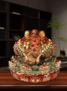 八方聚财金蟾全铜摆件