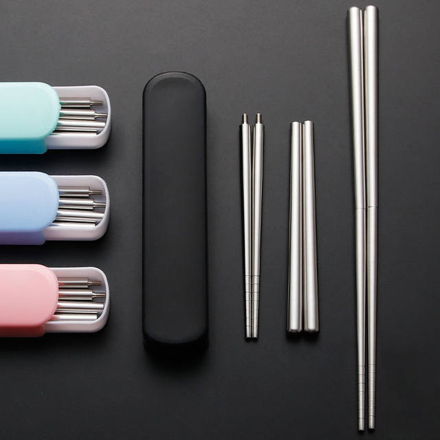 Chopsticks telescopic chopsticks portable detachable boxed stainless steel
