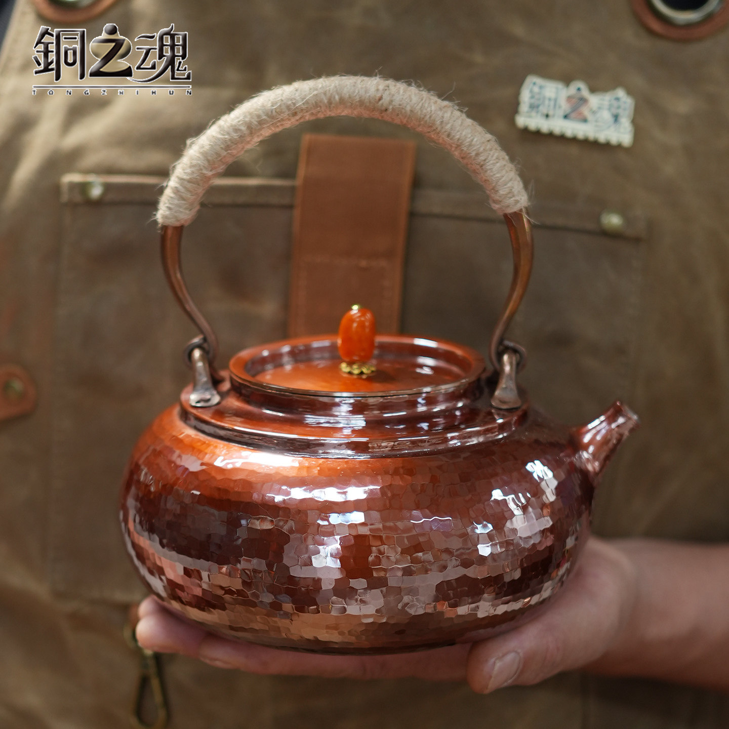 Copper kettle, pure handmade copper retro kettle, teapot, teapot, Kung Fu tea set, large capacity