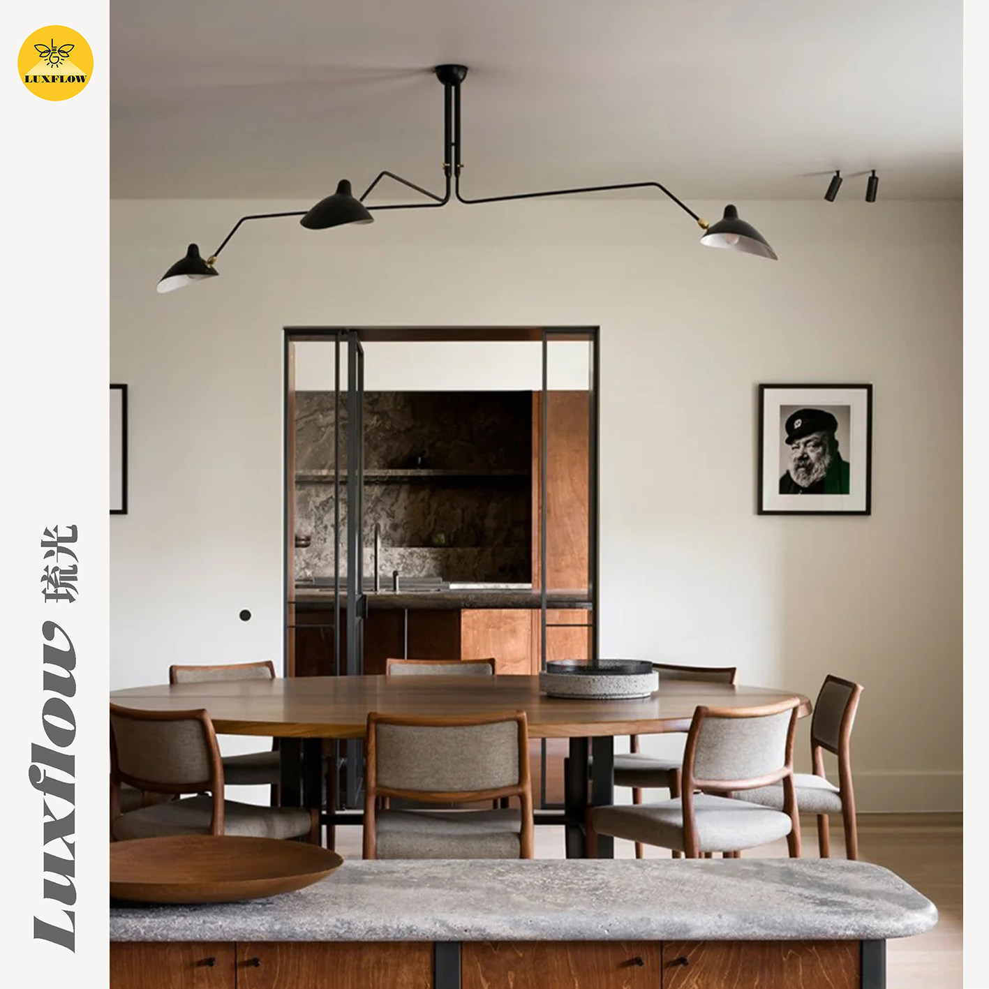 琉光法式SergeMouille北欧设计师客厅吊灯张牙舞爪卧室中古鸭嘴灯,淘宝优惠券,粉丝福利购,淘宝优惠卷