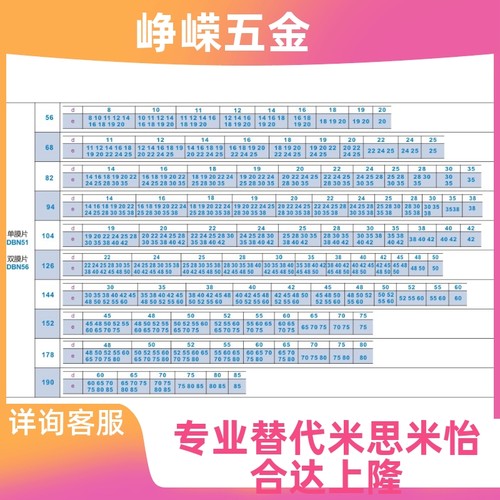 DBN56/DBN51-D82/D56/D68/D94/D104-d22/d25/e28/e22/DCEK联轴器 - 图2