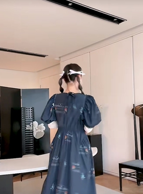 jennieMona白色丝带蝴蝶结发夹