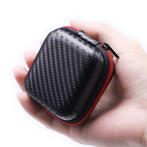 EDC玩具收纳盒陀螺包装盒便携防尘碳纤维拉链包 - 图3