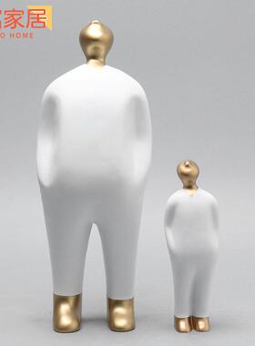 现代轻奢创意站立人物雕塑小摆件客厅桌面办公桌工艺品摆设装饰品