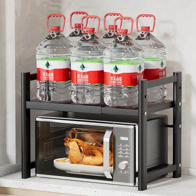 厨房微波炉置物架多功能家用台面烤箱伸缩支架可调节双层收纳架子,淘宝优惠券,粉丝福利购,淘宝优惠卷