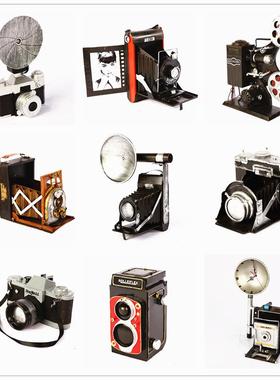 复古照相机铁皮相机模型摄影道具家居装饰品老式放映机模型