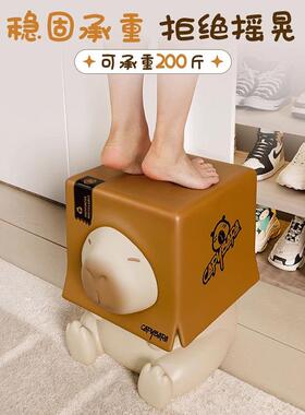 可爱卡皮巴拉创意玄关家门口换鞋凳家居客厅落地摆件乔迁新居礼物