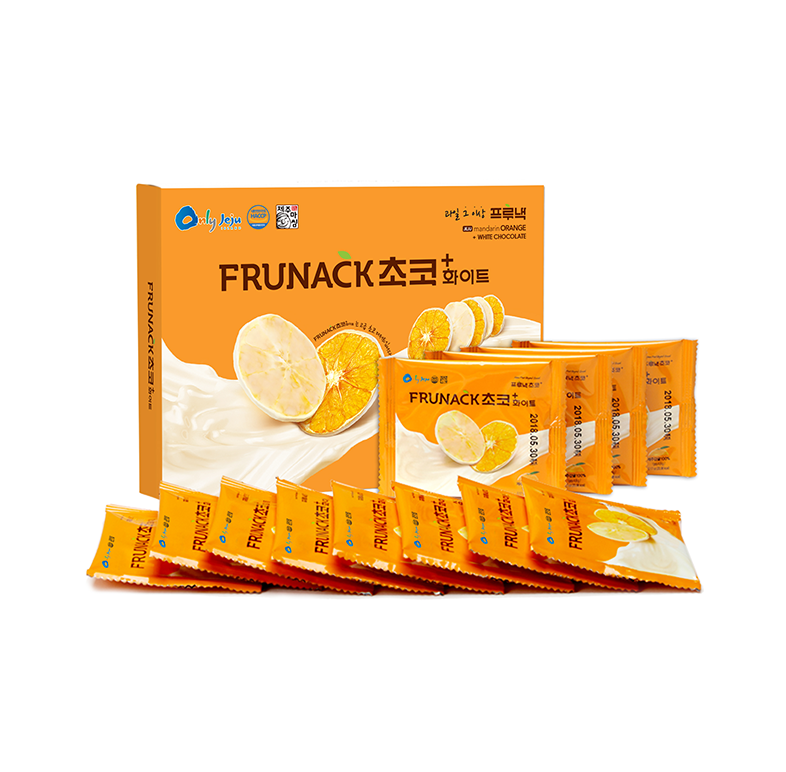 韩国进口frunack酸甜橘子片巧克力 frunack白巧克力