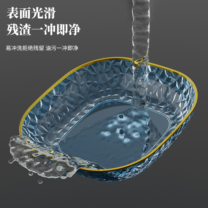 茶几上放的水果盘小精致客厅家用瓜子盘水晶红碟子乔迁之喜糖果盘-图1