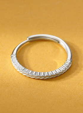 925银简约气质戒指开口设计免摘