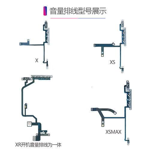 适用于苹果7 8P X XR XSMax 11 12mini 13Pro promax开机音量排线 - 图2