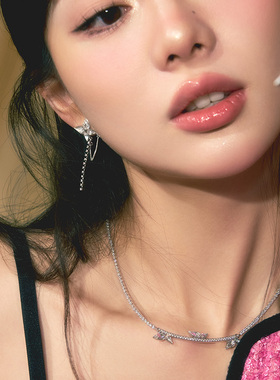 abyb蝴蝶一字锁骨链小众项链