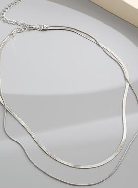 Double layer snake bone chain neck chain fashion necklace