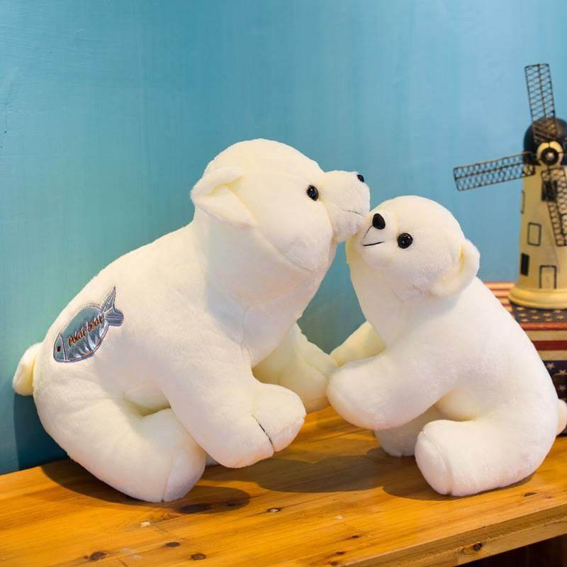 Cute simulation polar bear doll plush toy little white bear - 图2