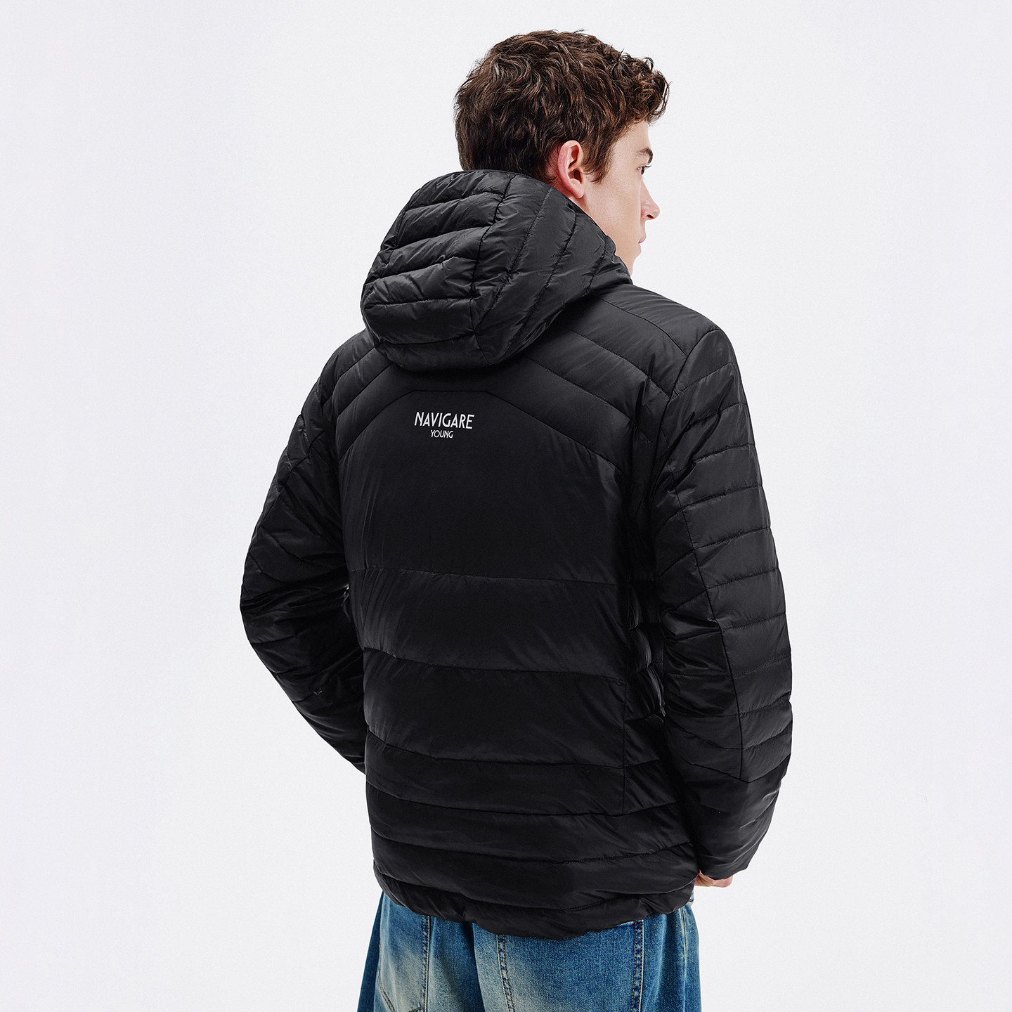 NAVIGARE意大利小帆船2025新款男士短款连帽轻薄排骨羽绒服外套,淘宝优惠券,粉丝福利购,淘宝优惠卷