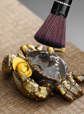 新款螃蟹茶宠摆件精品可养