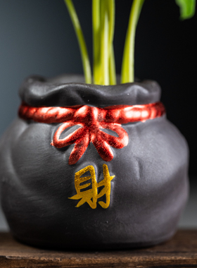 禅意茶宠仿真盆景摆件