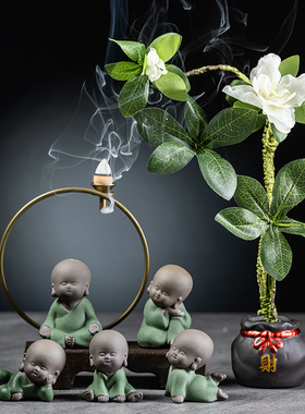 茶宠小和尚倒流香炉创意