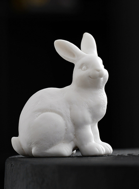 可爱茶宠生肖牛大象兔子