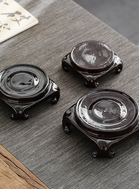 陶瓷四方底座盘香炉茶宠茶道配件