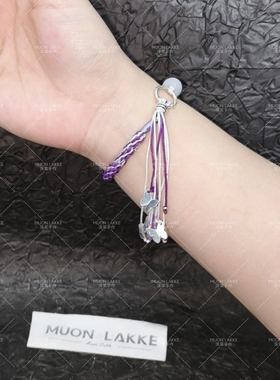 紫色编织线手链二次元风印象手链