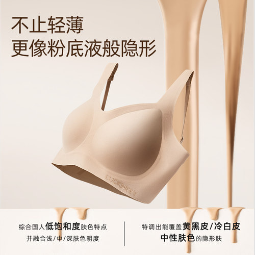 【k姐推荐】幸棉肤色无尺码隐形一体美背内衣d - 图1