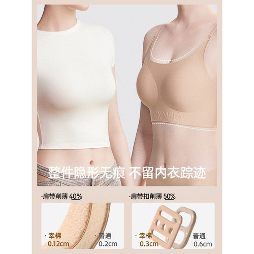 【k姐推荐】幸棉肤色无尺码隐形一体美背内衣d - 图2