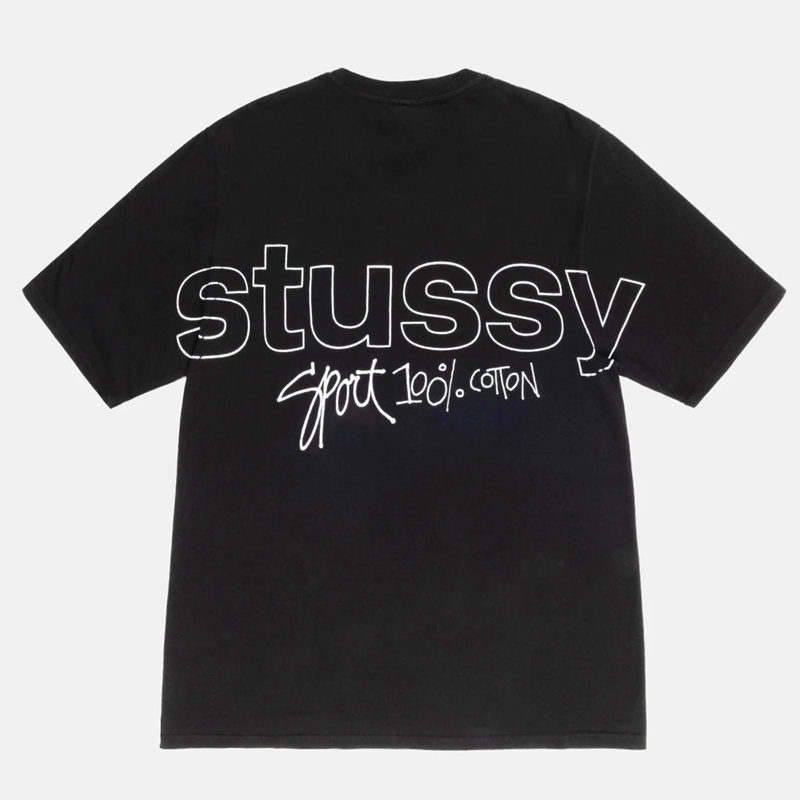 STUSSY斯图西SS23 Sport%100 Pigment Dyed Tee美潮水洗圆领T恤-图0