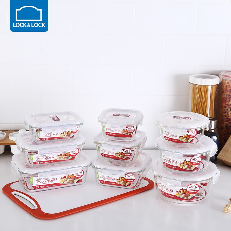 380ML【乐扣乐扣】玻璃密封保鲜盒