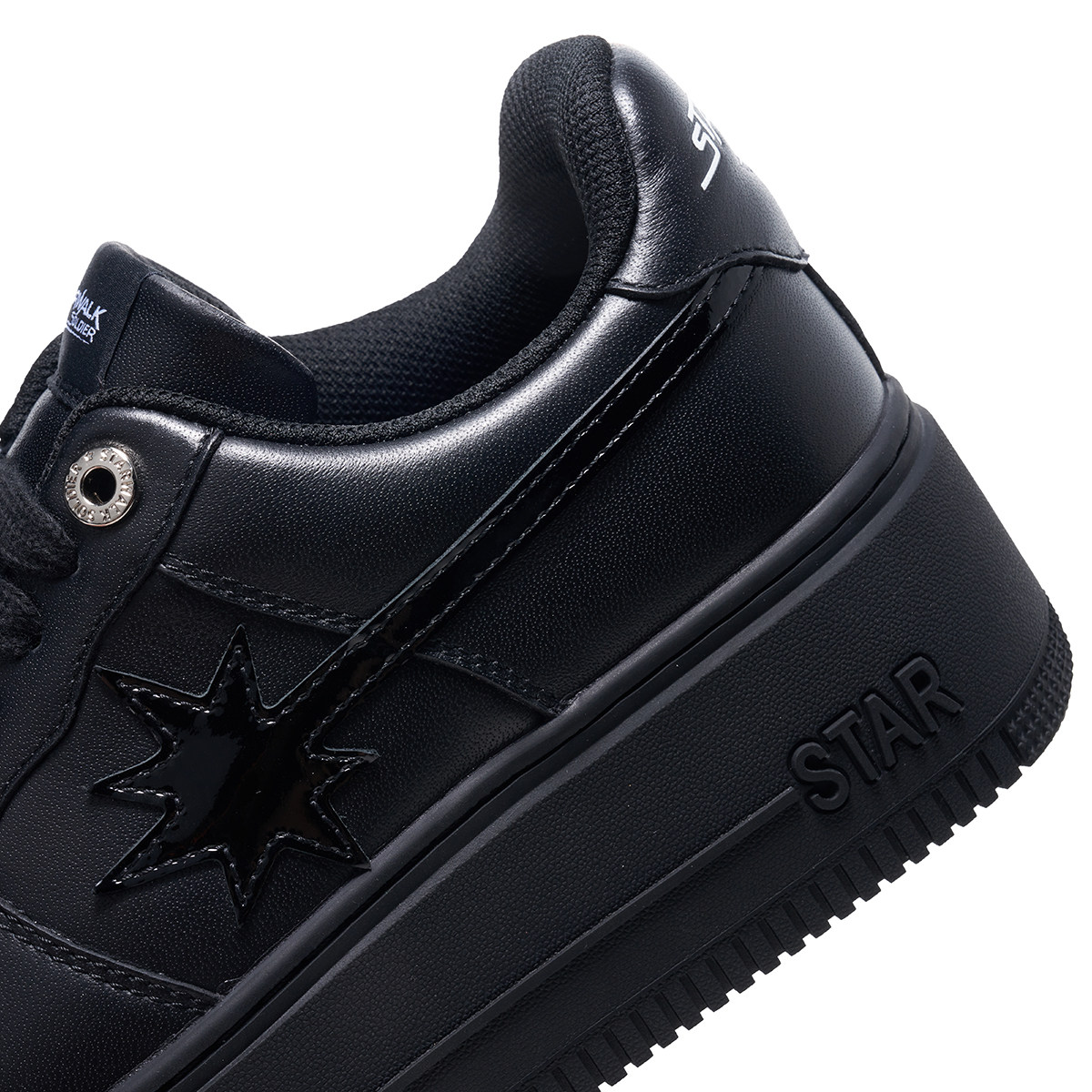 STARWALK SOLDIER PLATFORM/BLACK 纯黑色流星厚底女士增高休闲鞋,淘宝优惠券,粉丝福利购,淘宝优惠卷