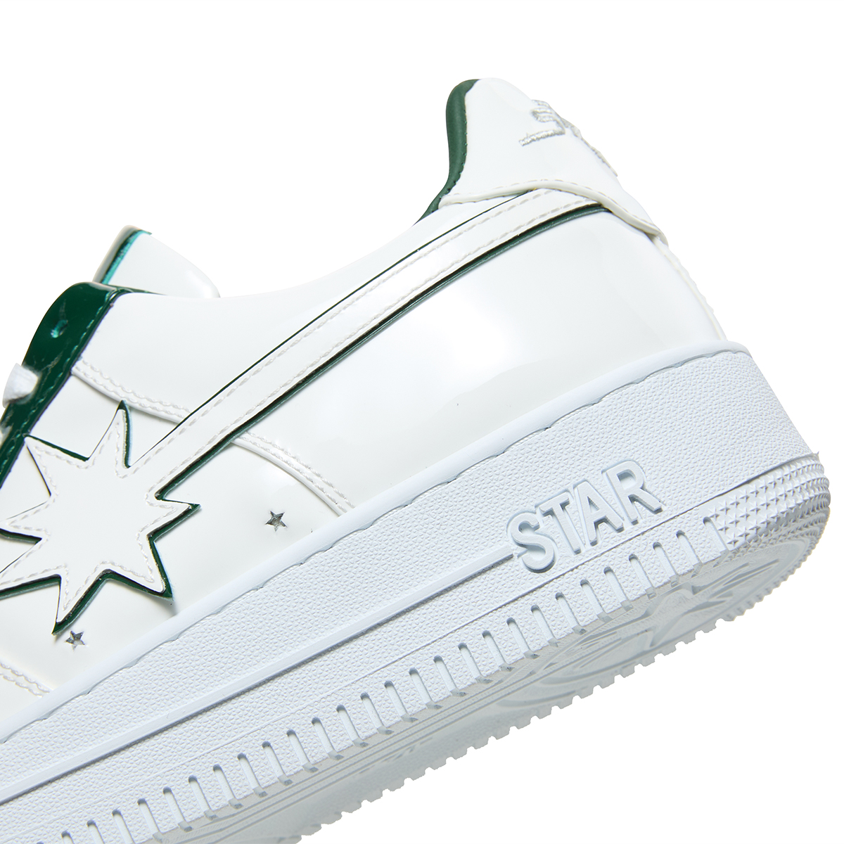 STARWALK SOLDIER PATENT WHITE/GREEN 漆皮白绿流星鞋平底潮男鞋 - 图1