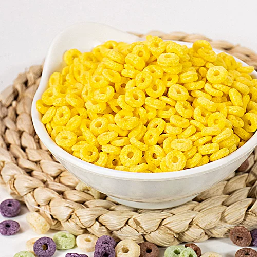 Кукурузное кольцо Смешивание йогурта и сухого зерна, хрустящее молоко, сливочный партнер для завтрака смешанные фрукты с фруктами сильные фрукты овсянка