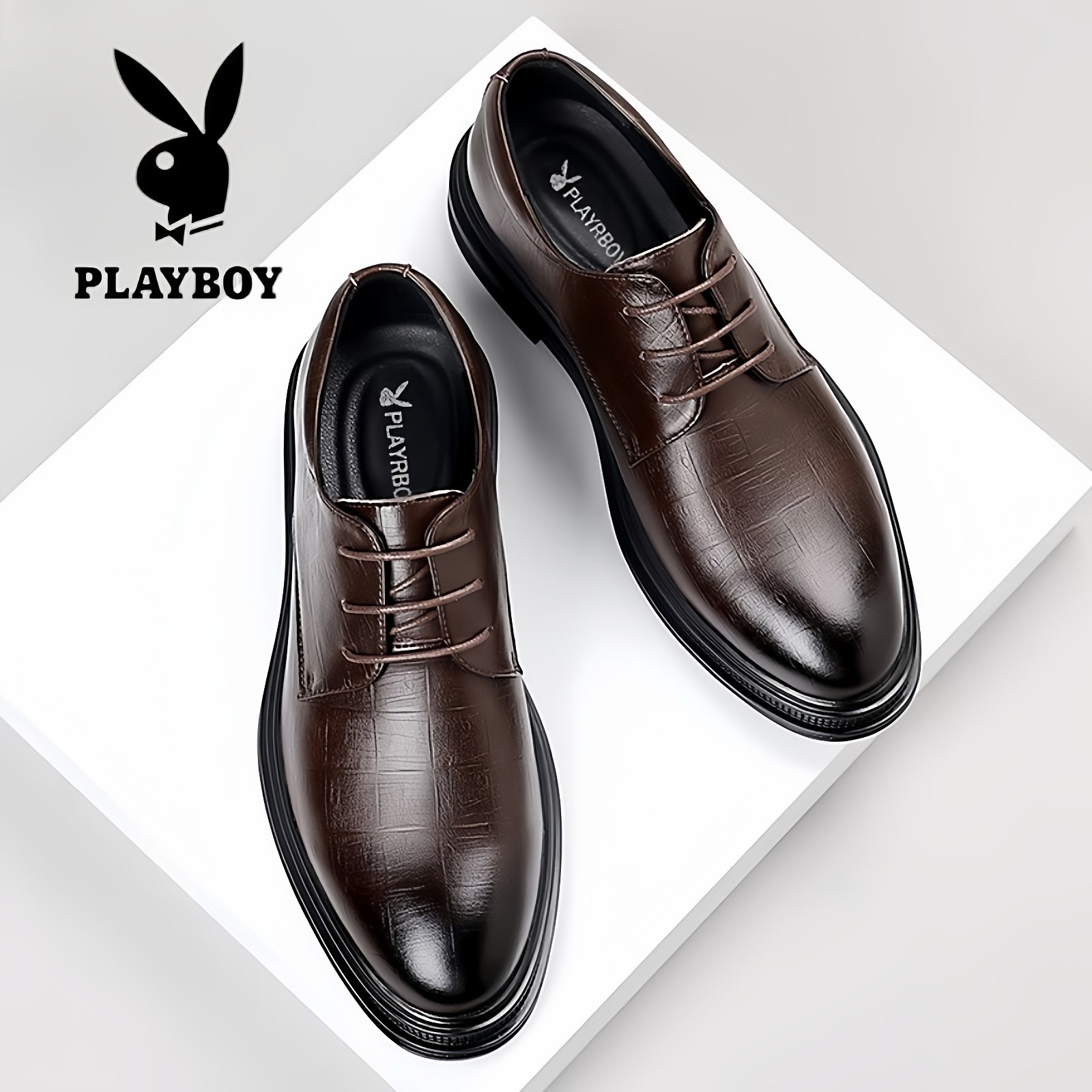 花花公子2025新款男鞋真皮英伦正装新款商务结婚新郎皮鞋男休闲鞋,淘宝优惠券,粉丝福利购,淘宝优惠卷