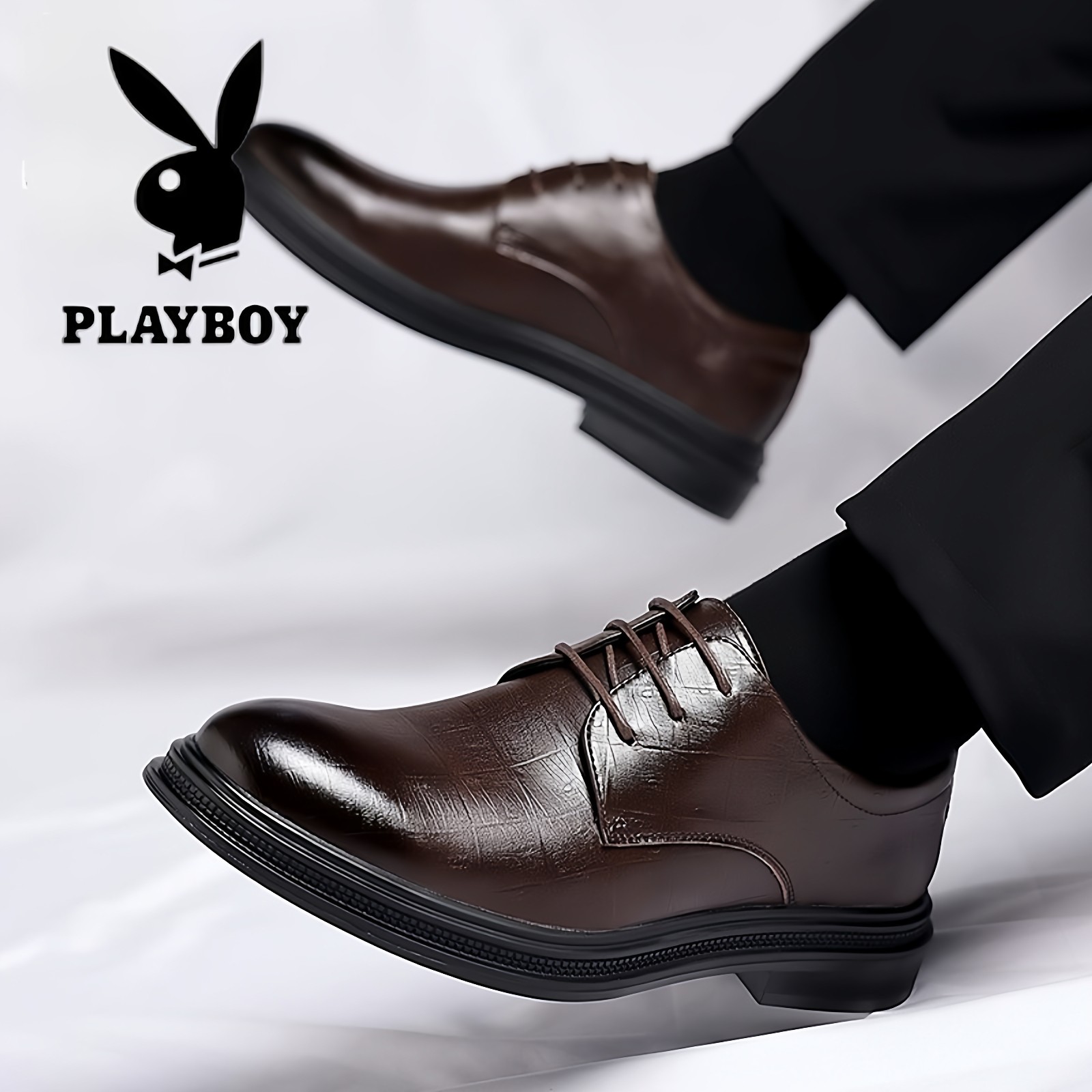 花花公子2025新款男鞋真皮英伦正装新款商务结婚新郎皮鞋男休闲鞋,淘宝优惠券,粉丝福利购,淘宝优惠卷