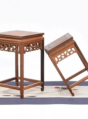 红木底座实木工艺品雕刻鸡翅木