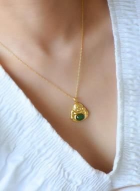 2025越南沙金白色笑佛吊坠纯首饰女士项链结婚项链宝石婚饰妈妈工