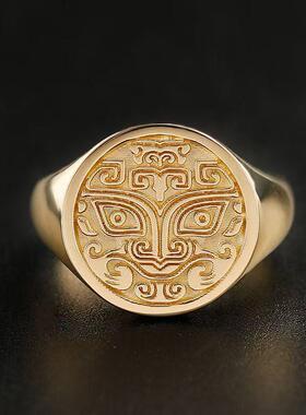 2026新款转运【貔貅】开口戒指玫瑰金纯洁男女士皮丘兽纹中式复古